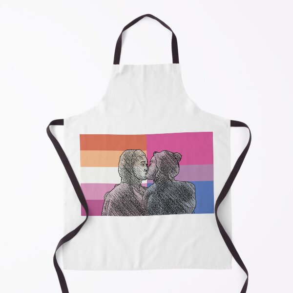 Item preview, avatrice kiss lesbian x bi flag designed and sold by artingthoughts.