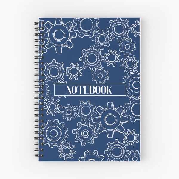 Item preview, Gears Notebook Navy Blue designed and sold by Yesskathe.