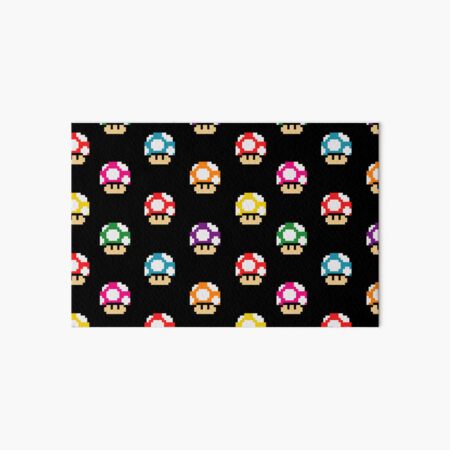 Item preview, Pixel Retro Mushrooms Pattern designed and sold by chicagocat80s.