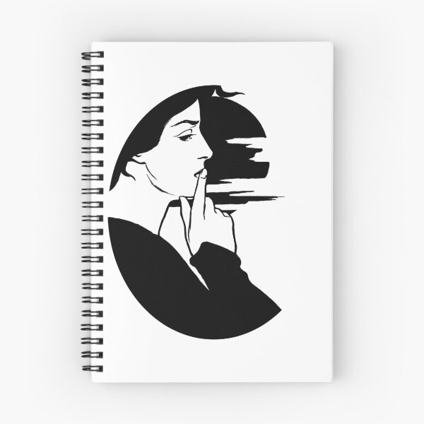 Aperçu de l'œuvre Une femme pensante : une femme pensante en noir et blanc créée et vendue par adlkh.