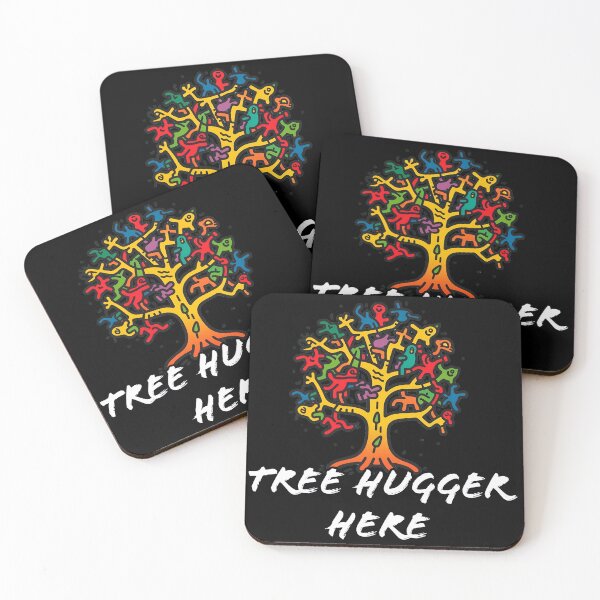 Item preview, Colorful Crazy Tree in Haring Style - "Tree Hugger Here" designed and sold by SADStyleDesigns.