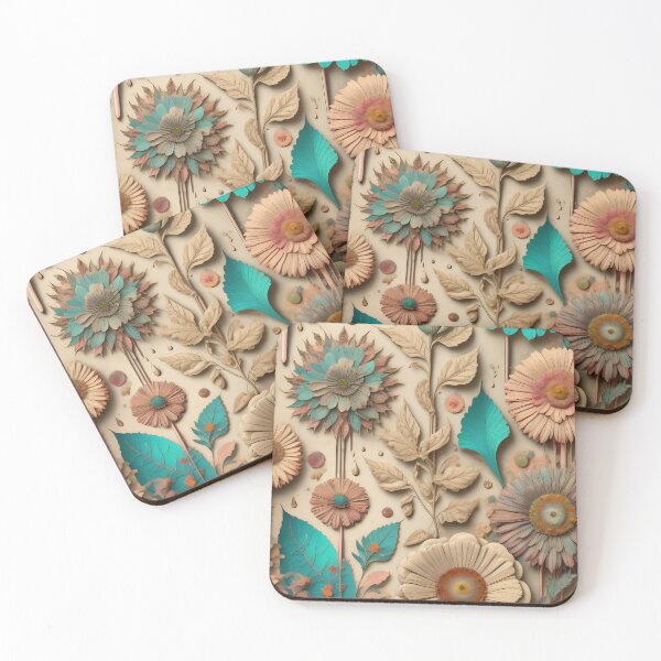 Item preview, Artificial 3D embossed flowers design designed and sold by digitalartlb.