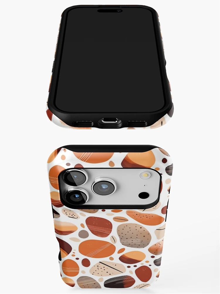 Thumbnail 3 of 4, iPhone Case, Boho Style Rocks | Minimalistic Boho Rocks | Minimal Rocks Pattern designed and sold by BoredF.