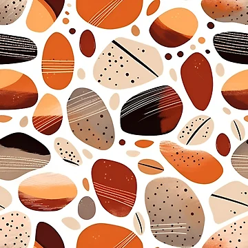 Artwork thumbnail, Boho Style Rocks | Minimalistic Boho Rocks | Minimal Rocks Pattern by BoredF