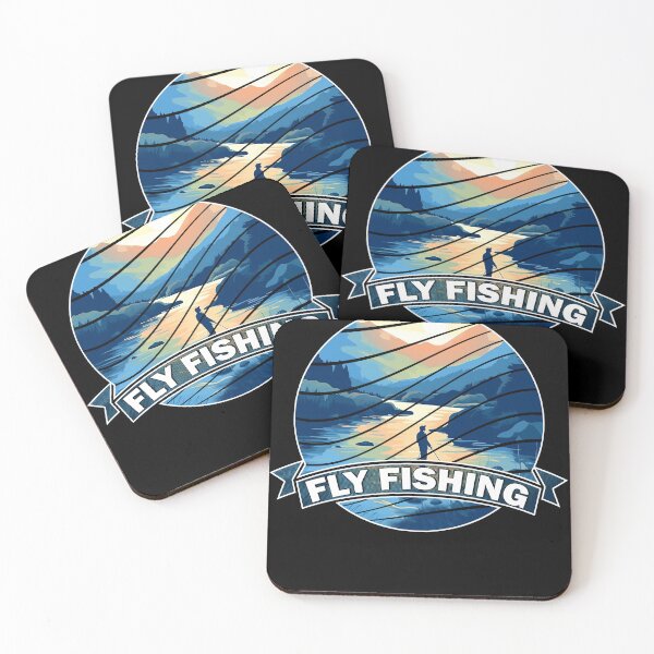 Item preview, Trout Fly Fishing in the River Retro Fly Fishing Art designed and sold by Cedinho.