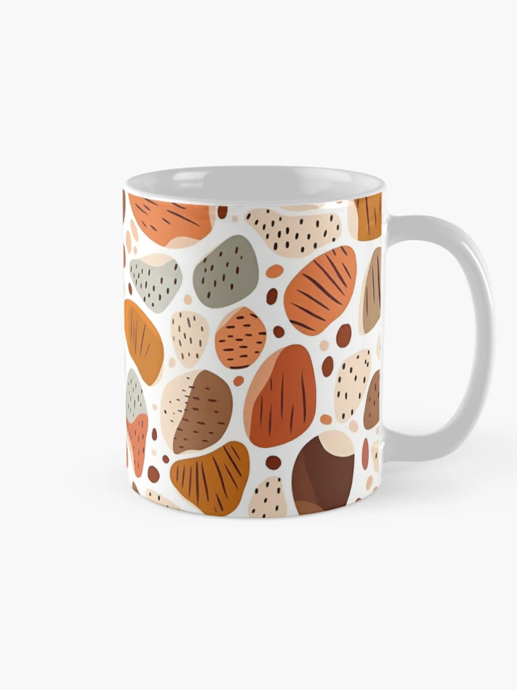 Thumbnail 3 of 6, Coffee Mug, Boho Style Rocks | Minimalistic Boho Rocks | Minimal Rocks Pattern designed and sold by BoredF.