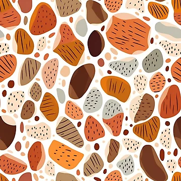 Artwork thumbnail, Boho Style Rocks | Minimalistic Boho Rocks | Minimal Rocks Pattern by BoredF