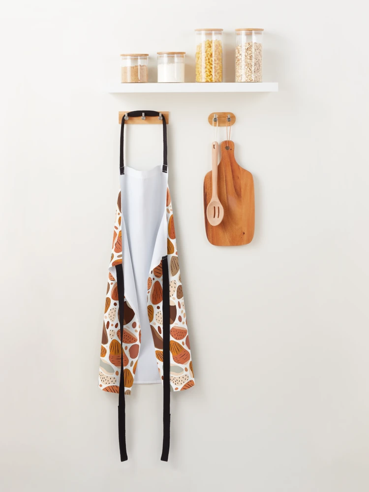 Thumbnail 2 of 6, Apron, Boho Style Rocks | Minimalistic Boho Rocks | Minimal Rocks Pattern designed and sold by BoredF.