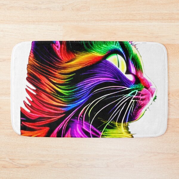 Item preview, Neon cat profile designed and sold by ibelieveimages.