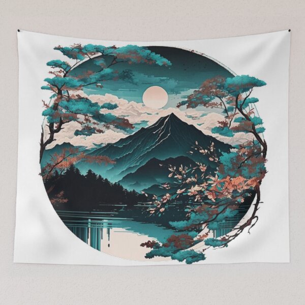 Item preview,  "Harmony in Sakura: Captivating Japanese Landscapes on Redbubble" designed and sold by DesignHeaven24.