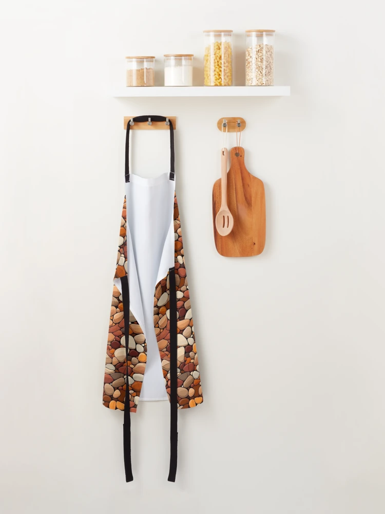 Thumbnail 2 of 6, Apron, Real Boho Style Rocks | Minimalistic Boho Rocks | Minimal Rocks Pattern designed and sold by BoredF.