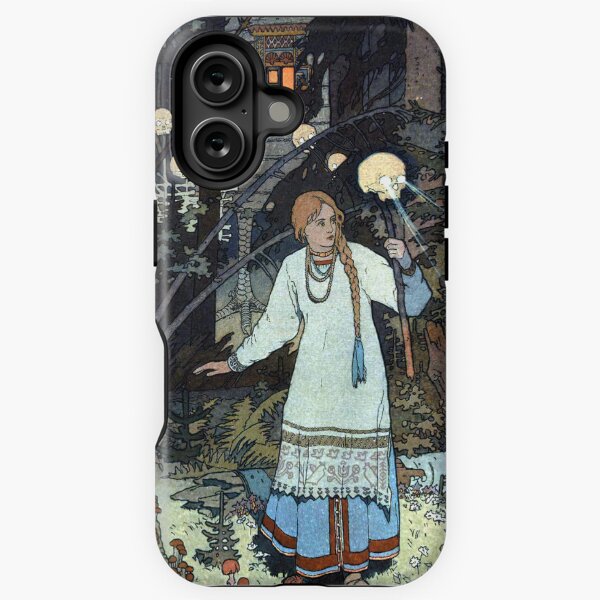 Item preview, Vasilisa the Beautiful at the Hut of Baba Yaga - Ivan Bilibin designed and sold by forgottenbeauty.