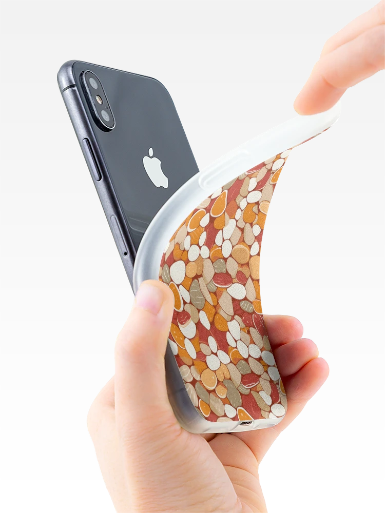 Thumbnail 4 of 5, iPhone Case, Adorable Boho Style Rocks | Minimalistic Boho Rocks | Minimal Rocks Pattern designed and sold by BoredF.