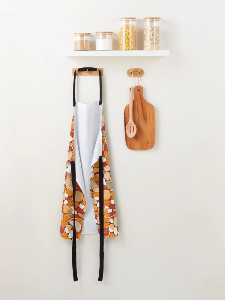 Thumbnail 2 of 6, Apron, Adorable Boho Style Rocks | Minimalistic Boho Rocks | Minimal Rocks Pattern designed and sold by BoredF.
