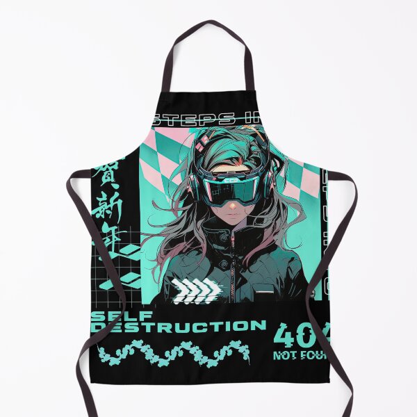 Item preview, selft destruction green cyberpnuk future anime girl designed and sold by karpuz-design.