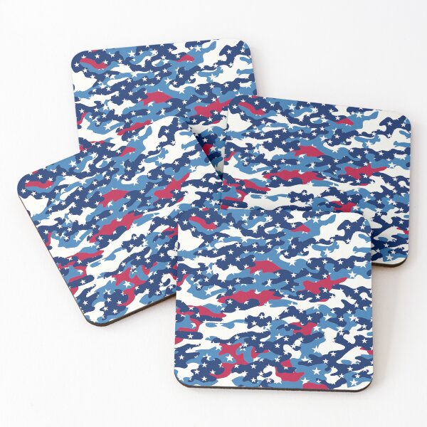Item preview, Star USA FLAG Camo in Red, White, and Blue Urban Style Camo Texture - Repeating Tile Camouflage Pattern Digital Paper designed and sold by ChattanoogaTee.