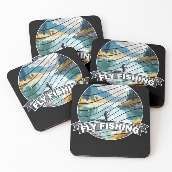 Item preview, Trout Fly Fishing in the River - Retro Fly Fishing Art designed and sold by Cedinho.