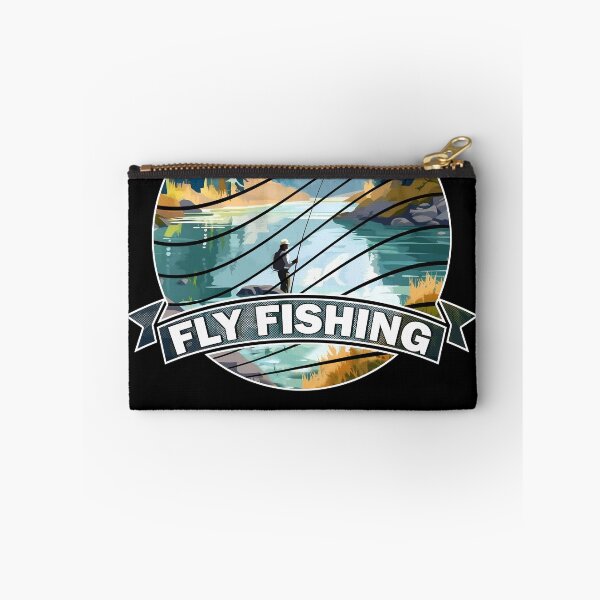 Item preview, Trout Fly Fishing in the River - Retro Fly Fishing Art designed and sold by Cedinho.