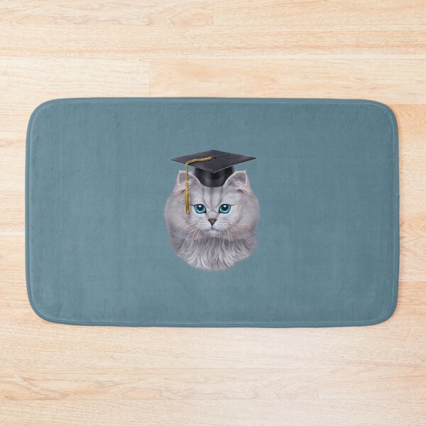 Aperçu de l'œuvre Joli chat tigré blanc portant une casquette de baccalauréat universitaire créée et vendue par zxwmekmrb50.