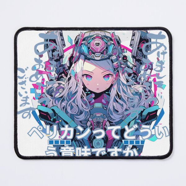 Item preview, blue cyberpunk anime girl designed and sold by karpuz-design.