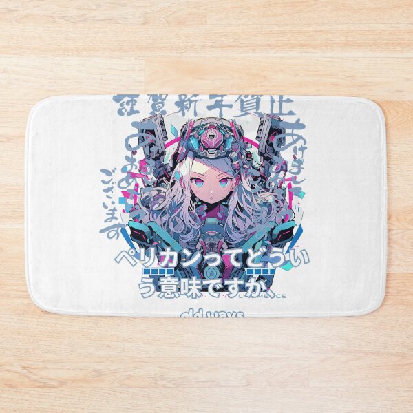 Item preview, blue cyberpunk anime girl designed and sold by karpuz-design.