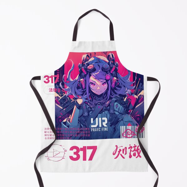 Item preview, purple red cyberpunk anime girl designed and sold by karpuz-design.