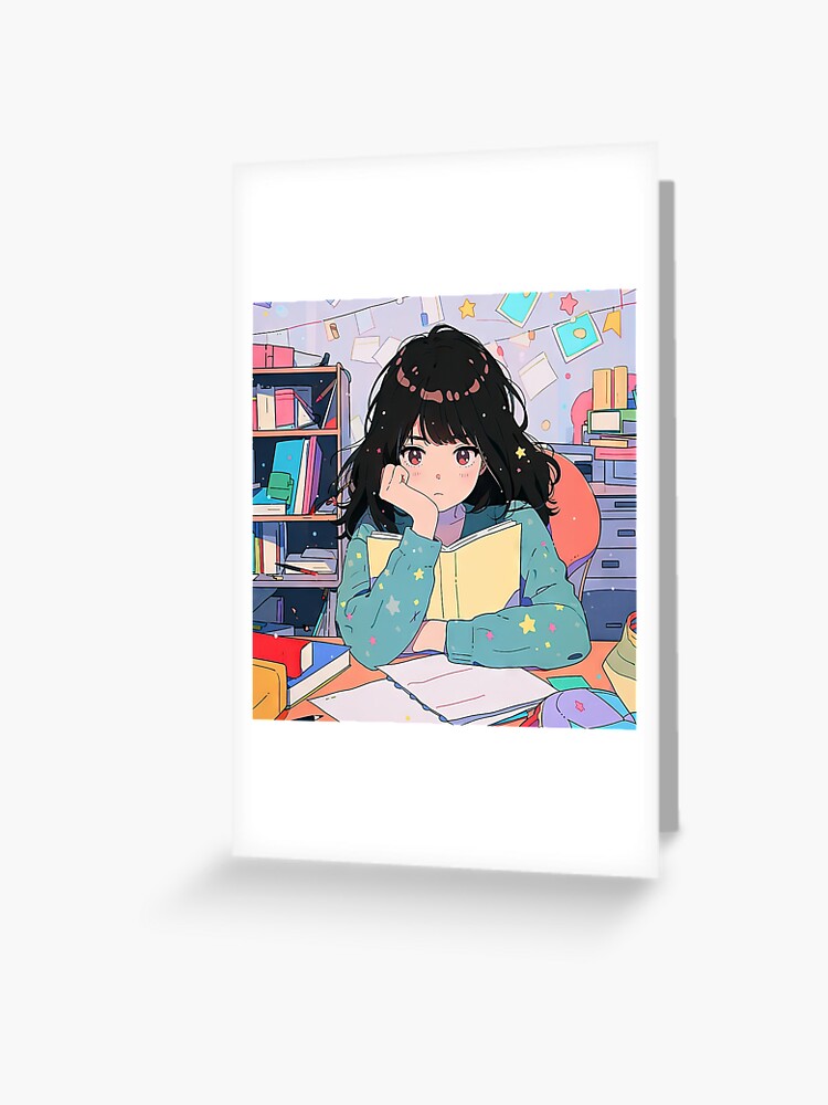 Aesthetic Anime Girl - Anime Kawaii Girl Classic . Greeting Card