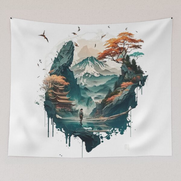 Item preview,   "Harmony in Sakura: Captivating Japanese Landscapes on Redbubble" designed and sold by DesignHeaven24.