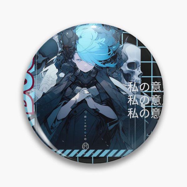 Item preview, dosage future blue skull anime girl  designed and sold by karpuz-design.