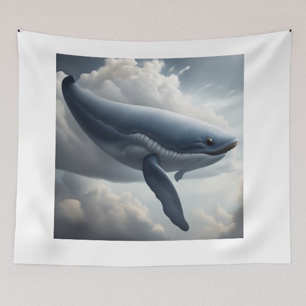 Item preview, A cloud shaped like the back of a whale on an overcast day designed and sold by ac-virtualshop.