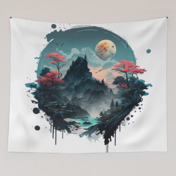 Item preview,   "Harmony in Sakura: Captivating Japanese Landscapes on Redbubble" designed and sold by DesignHeaven24.
