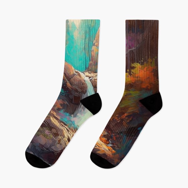 Item preview, Waterfall in the beautiful woods at sunset 4 designed and sold by Art by Lilia.