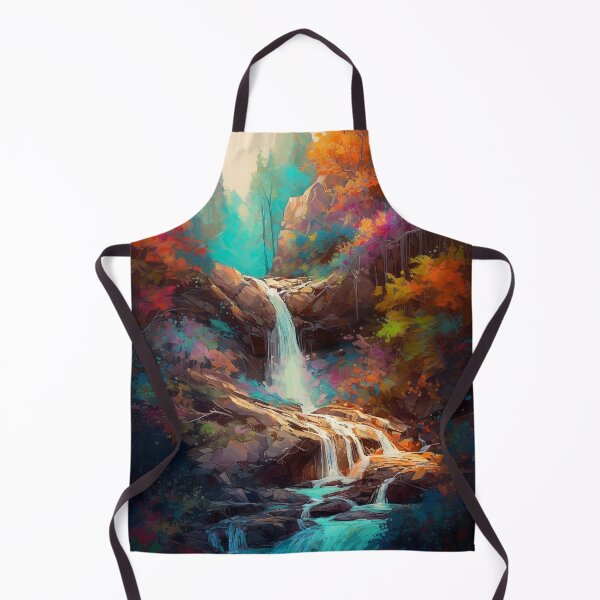 Item preview, Waterfall in the beautiful woods at sunset 4 designed and sold by Art by Lilia.
