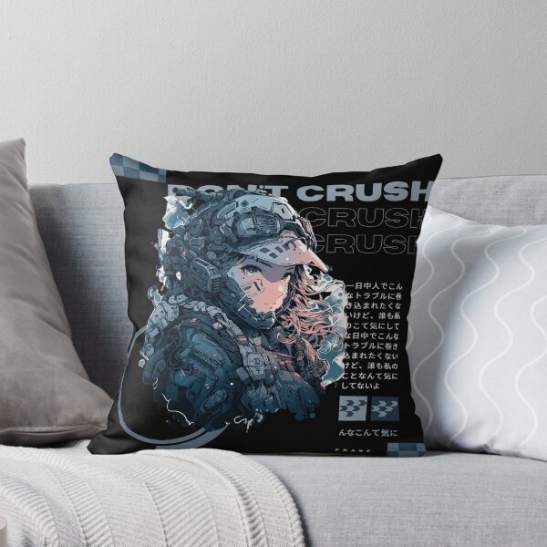 Artikelvorschau, graues Cyberpunk-Anime-Mädchen entworfen und verkauft von karpuz-design.