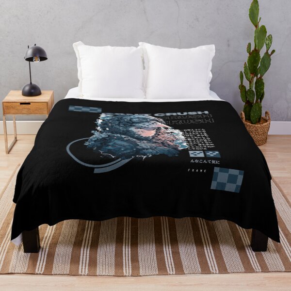 Artikelvorschau, graues Cyberpunk-Anime-Mädchen entworfen und verkauft von karpuz-design.