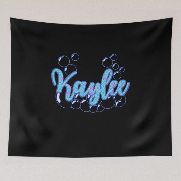 Item preview, Kaylee Mermaid Themed Custom Name with Bubbles designed and sold by AloraDawnEve.