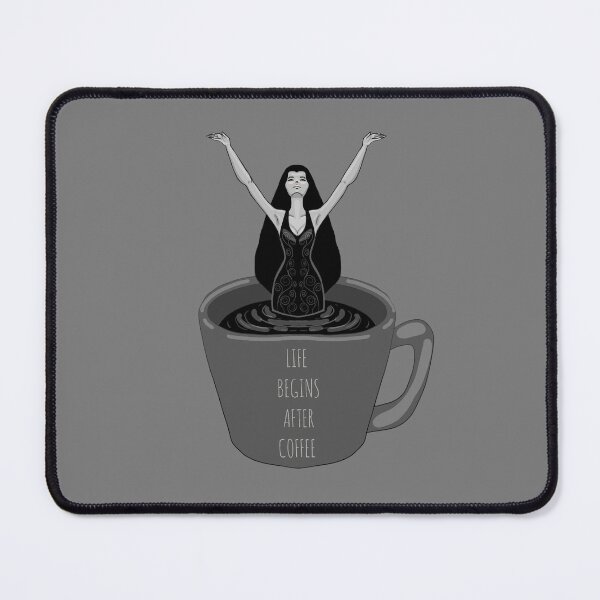 Item preview, Life begins after coffee funny illustration designed and sold by La Loca.