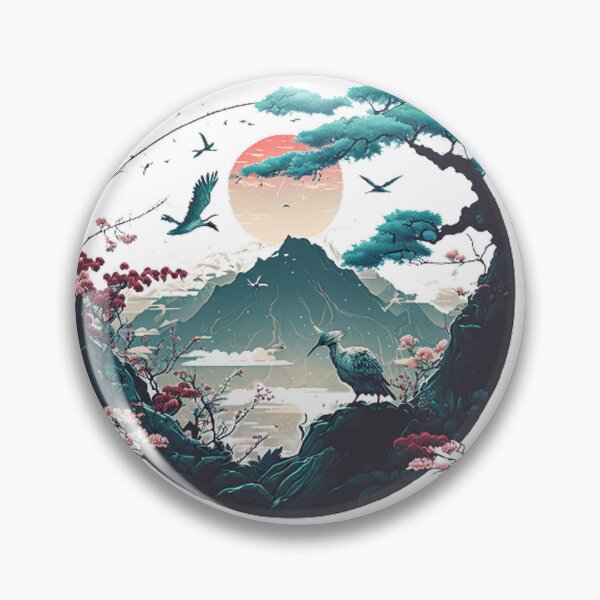 Item preview,   "Harmony in Sakura: Captivating Japanese Landscapes on Redbubble" designed and sold by DesignHeaven24.
