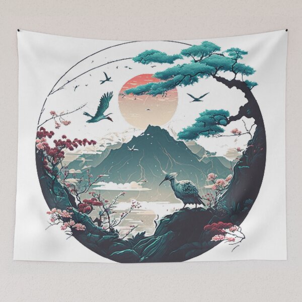 Item preview,   "Harmony in Sakura: Captivating Japanese Landscapes on Redbubble" designed and sold by DesignHeaven24.