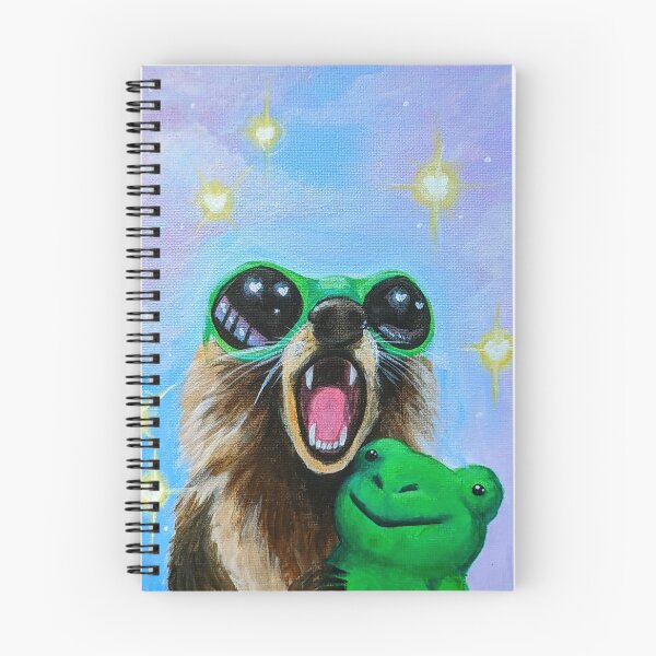 Artikelvorschau, lustige Waschbär-Froggie-Besties entworfen und verkauft von elizerart.