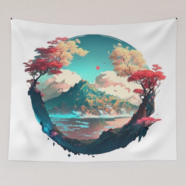 Item preview,  "Harmony in Sakura: Captivating Japanese Landscapes on Redbubble" designed and sold by DesignHeaven24.