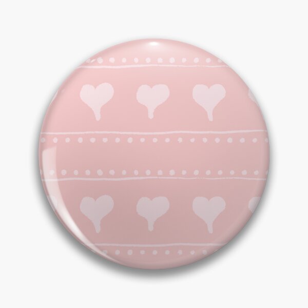 Hand Drawn Hearts and Lines Pattern Pin