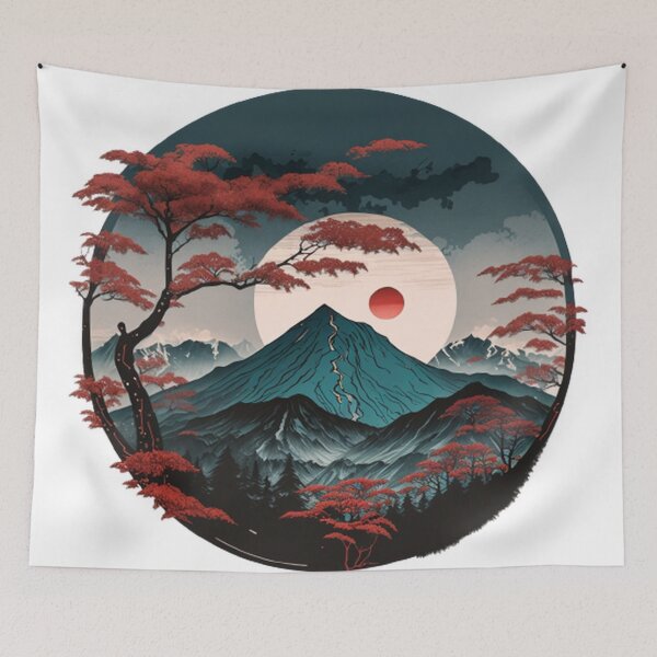 Item preview,  "Harmony in Sakura: Captivating Japanese Landscapes on Redbubble" designed and sold by DesignHeaven24.