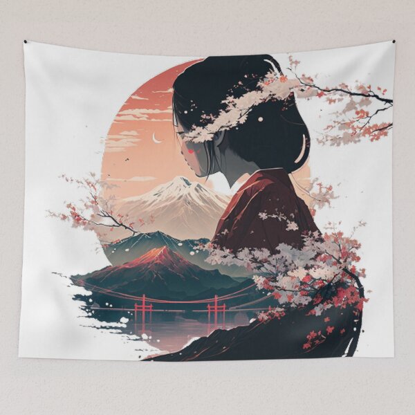 Item preview,   "Harmony in Sakura: Captivating Japanese Landscapes on Redbubble" designed and sold by DesignHeaven24.