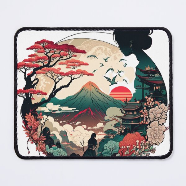Item preview, "Harmony in Sakura: Captivating Japanese Landscapes on Redbubble" designed and sold by DesignHeaven24.