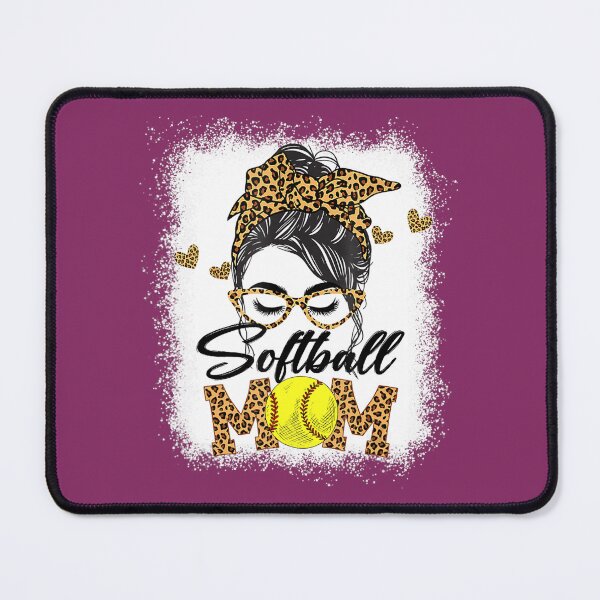 Item preview, Softball Mom Leopard Messy Bun Baseball Mom designed and sold by qmjeevnp18.