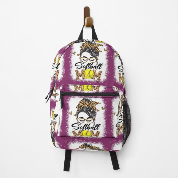 Item preview, Softball Mom Leopard Messy Bun Baseball Mom designed and sold by qmjeevnp18.