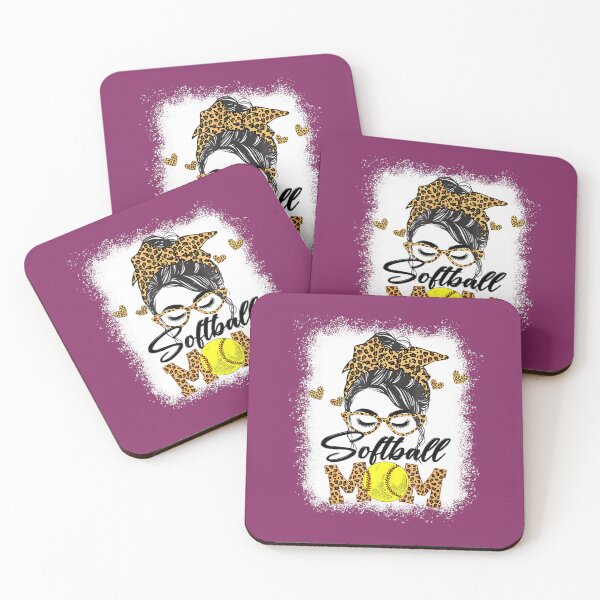 Item preview, Softball Mom Leopard Messy Bun Baseball Mom designed and sold by qmjeevnp18.