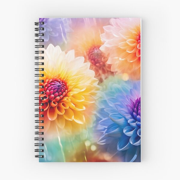 Item preview, Rain falling on these rainbow Dahlias designed and sold by timberwolf250.