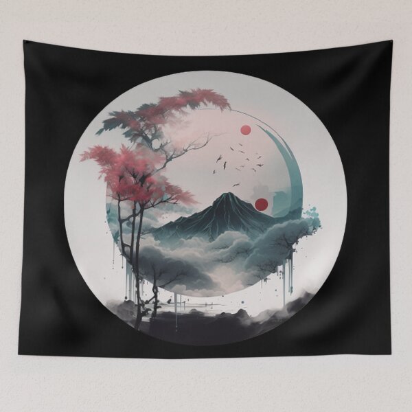 Item preview,   "Harmony in Sakura: Captivating Japanese Landscapes on Redbubble" designed and sold by DesignHeaven24.